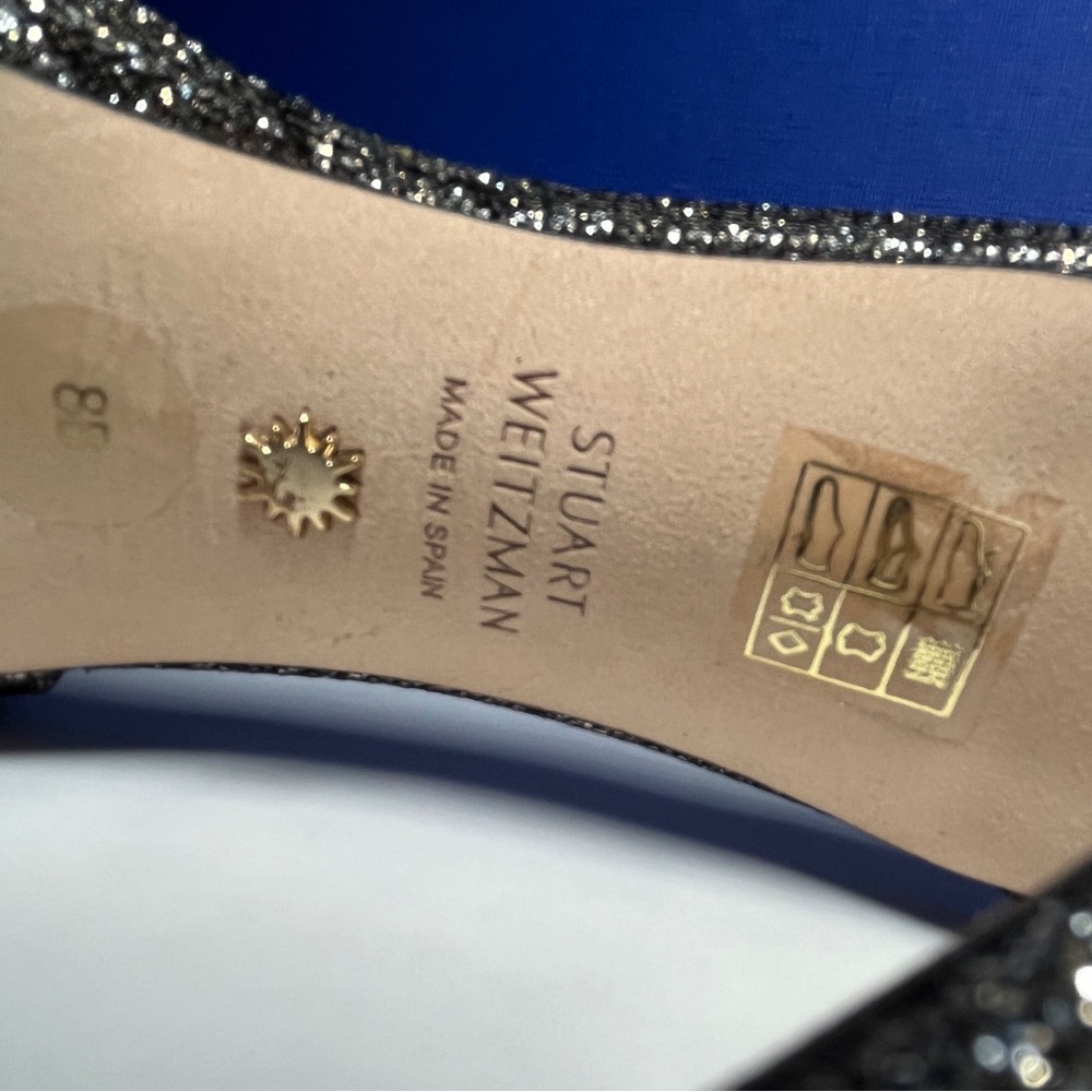 NWT | Stuart Weitzman Discoplatform Sandals New Pyrite | Sz 8 - Picture 10 of 16